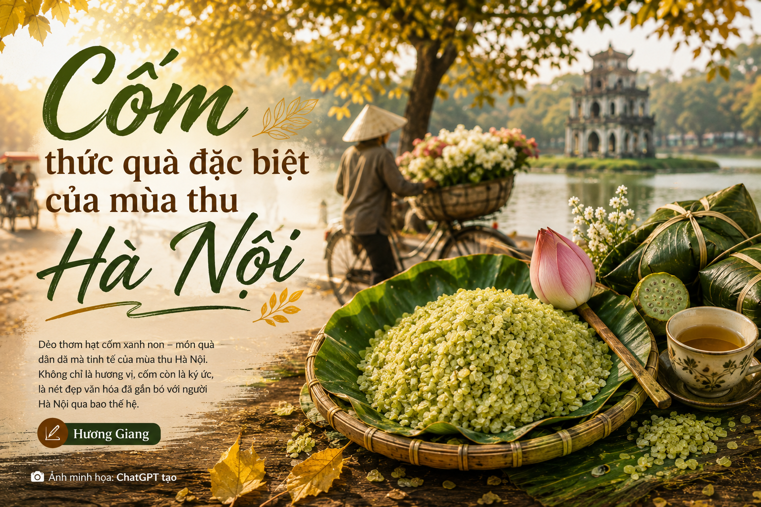 Cốm thức quà đặc biệt của mùa thu Hà Nội